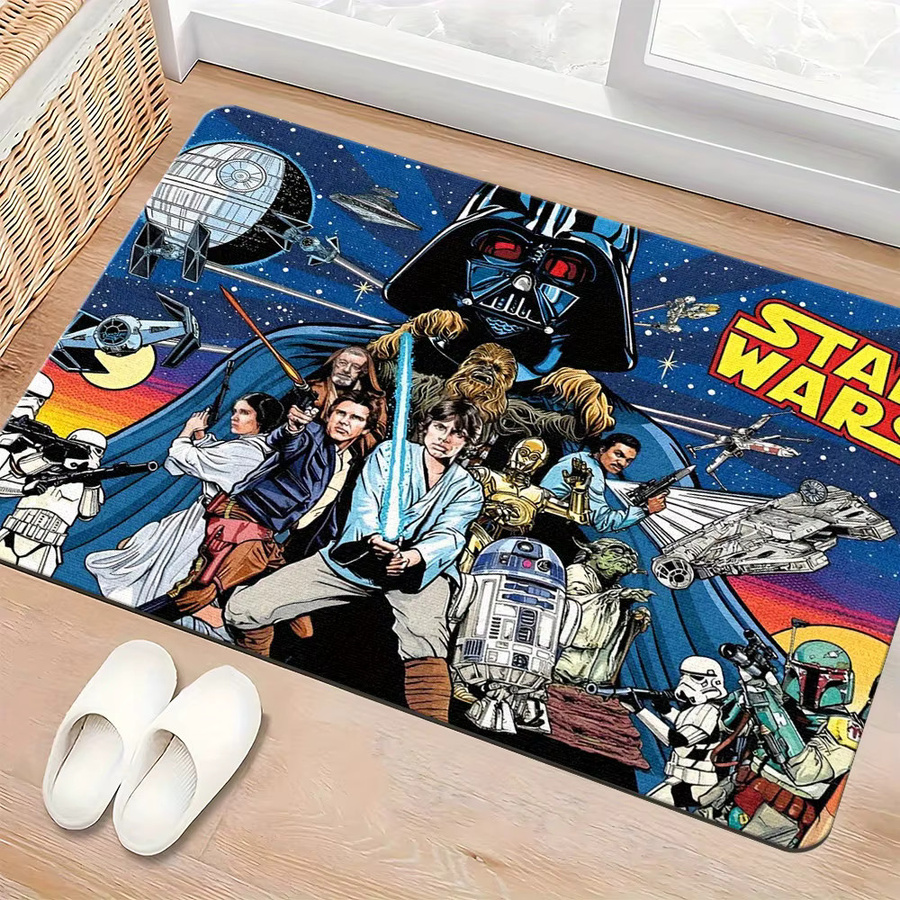 Star Wars rutschfeste Fußmatte von Beast Kingdom aus Polyester mit ikonischen Charakteren und Raumschiffen, B/T: 60 x 40 cm, Mehrfarbig - Bild 6