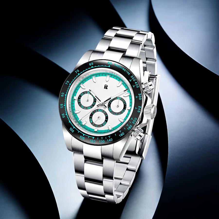 RollsTimi Armbanduhr Edelstahl, Handaufzug, Saphirglas, Weiß, Herren - Bild 2