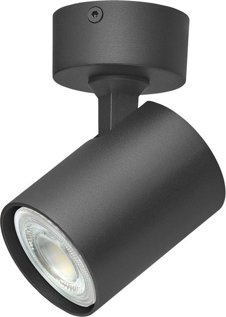 Oktaplex Bora Spotleuchte Schwarz aus Aluminium mit GU10 LED-Leuchtmittel, schwenkbar, 1-flammig - Bild 1