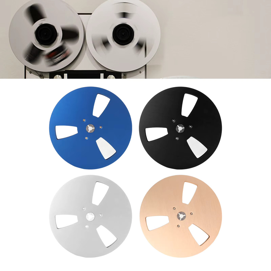 VBESTLIFE Aufnahmeaufwickelrolle für Band-Player, 1/4 Zoll, 7 Zoll, Silber - Bild 3