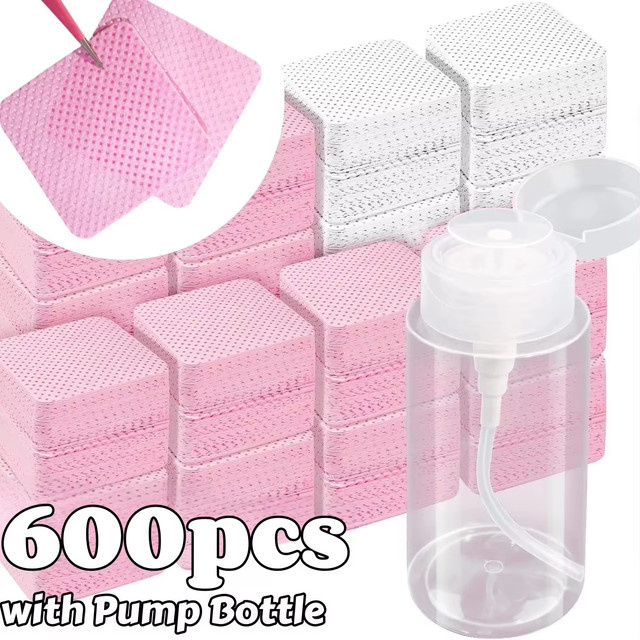 NALSYAO Nagel-Reinigungstücher, Pink, 200 Stück, Unisex - Bild 1