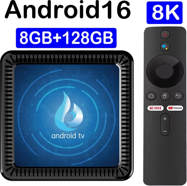 Q17 Smart TV Box Android 16 mit Allwinner H313 Prozessor, 5G Wifi, 64 GB ROM, Schwarz - Bild 1