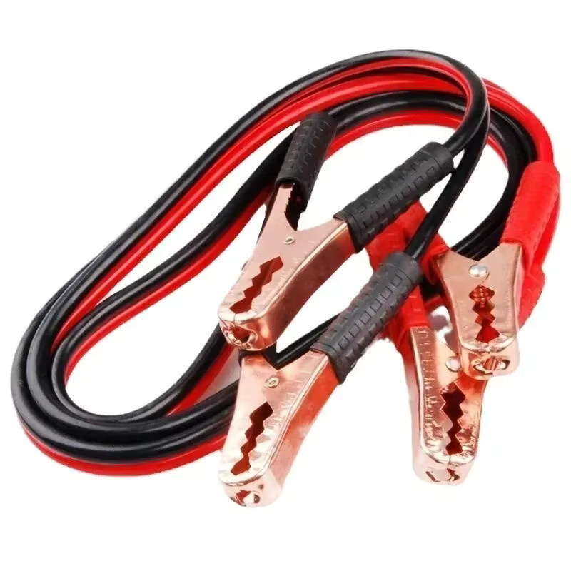 Doppelseitiges Starthilfekabel für Auto und SUV mit Klemmen und Clips, 2m Länge, 500A, Schwarz-Rot - Bild 2