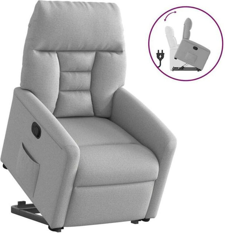 vidaxl Relaxsessel mit Aufstehhilfe in Grau aus Stoff - Bild 1