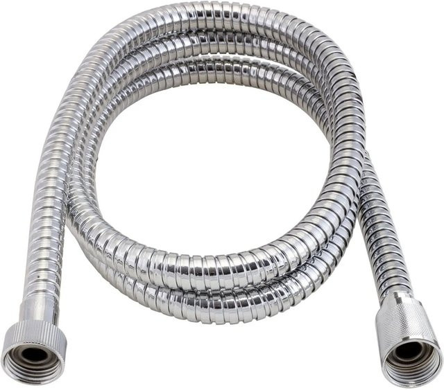 Euroshowers Metall Duschschlauch Chrom Silber Länge: 150 cm Anschluss G 1/2 Zoll - Bild 1
