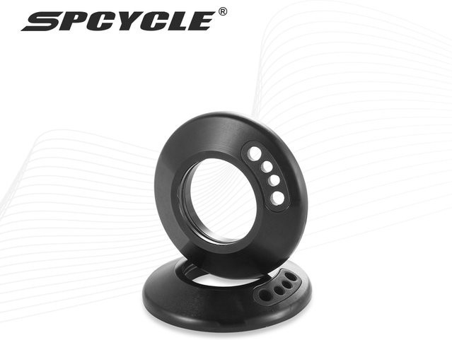 Spcycle wasserdichte Headset-Abdeckung mit vier Leitungslöchern in Schwarz, Außendurchmesser: 57 mm, Innendurchmesser: 28,6 mm, für vollständig integrierte Kabelrahmen - Bild 1