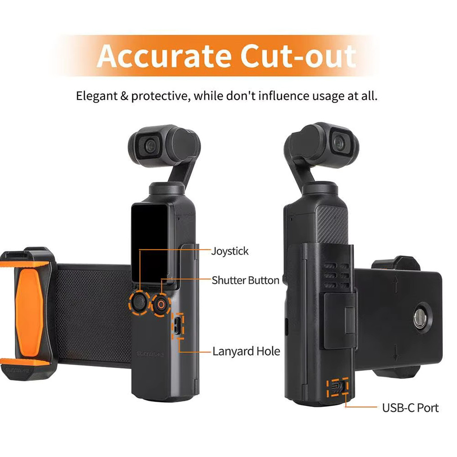 DJI Telefonhalter-Set und Mini-Verlängerungsstange mit Stativ für Osmo Pocket 3/4 in Schwarz - Bild 3