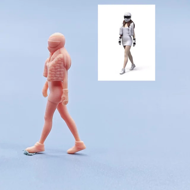 EHCMODEL Racing Girl, Miniaturen, 1:64, Harz, Mädchen, Rosa / Pink - Bild 1