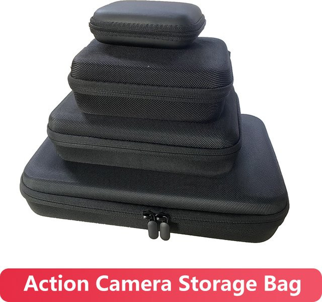 Stoßfeste Aufbewahrungstasche in Schwarz für GoPro Hero 13, 12, 11, 10, 9, 8 sowie SJCAM, AKASO und Osmo Action Kameras und Zubehör - Bild 1