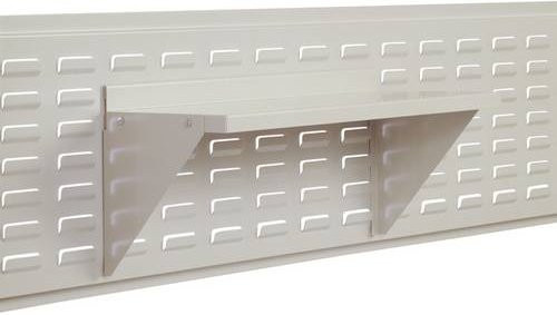 Manuflex SS8286 Ablage-Konsole für Schlitzplatte in Weiß, B/T/H: 100 x 25 x 19,5 cm - Bild 1