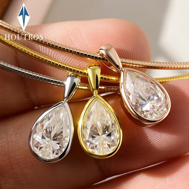 Houtros Anhänger Halskette, 925 Silber, Diamant, Damen - Bild 1