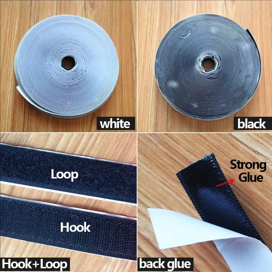 Selbstklebendes Klettband mit Hochleistungskleber in Schwarz oder Weiß, Breite: 20 mm, 25 mm oder 50 mm - Bild 4