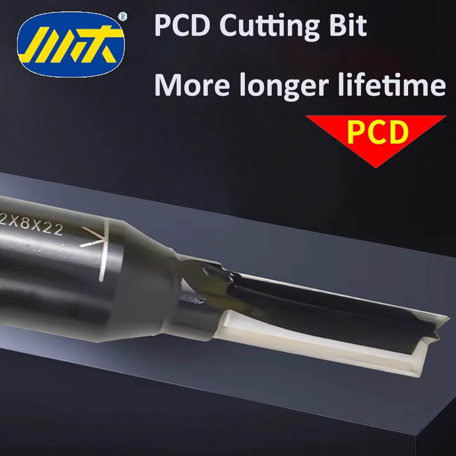 Vsharp Chuanmu PCD Spiralschaftfräser Zweischneidiges CNC Slot Router Bit für die Holzbearbeitung - Bild 2