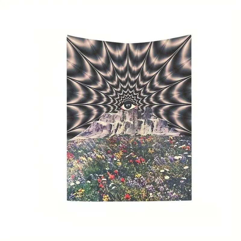 VIKAMA Wandteppich mit abstraktem Kunstdesign aus Stoff für deine Wanddekoration, B: 60 cm, H: 40 cm - Bild 5