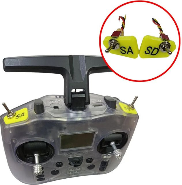 RadioMaster Kippschalter Kit SA/SD Auf-Off Adapter für RC Fernbedienung in Gelb - Bild 1