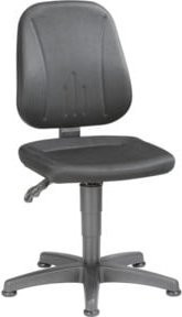 Bimos Arbeitsdrehstuhl Unitec mit Stoffpolster und Gleitern in Schwarz, B/T/H: 44 x 41 x 43 cm - Bild 1