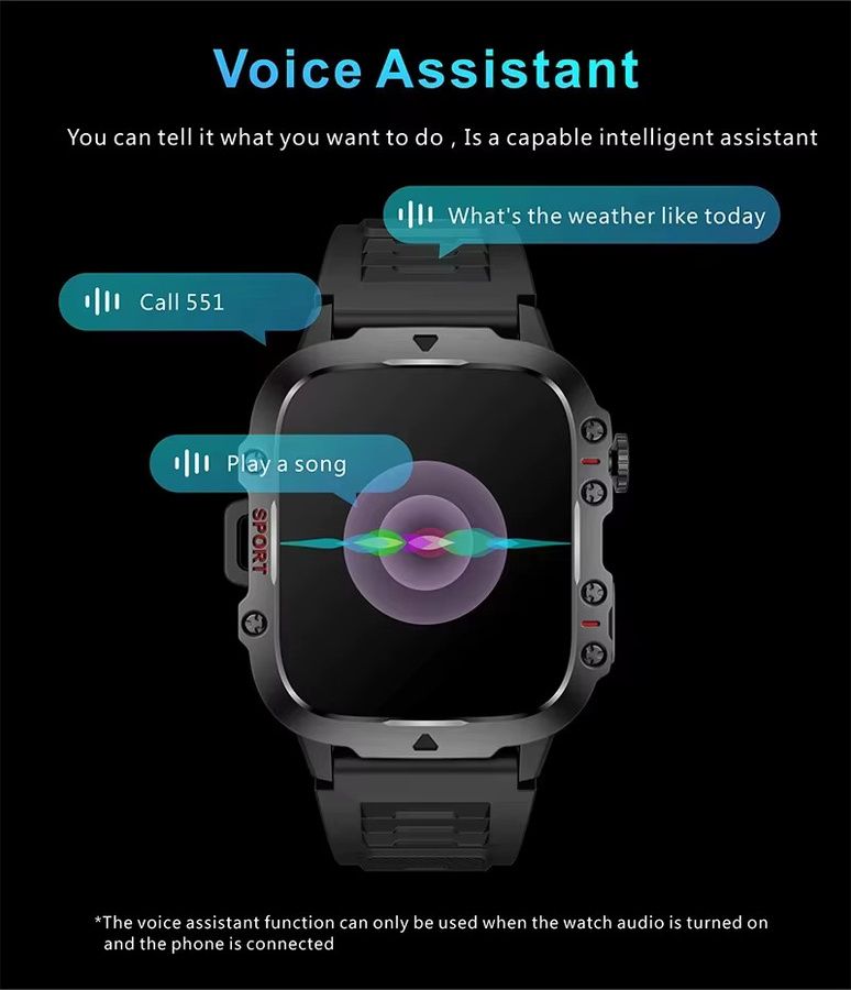 LAXASFIT Smartwatch, Schwarz, Silikon, Unisex - Bild 3