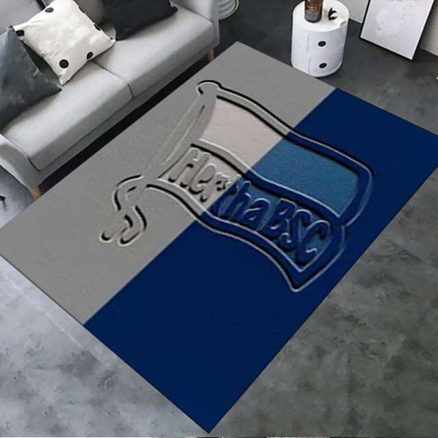 Hertha BSC Teppich On My Love Home Blau, Rutschfeste Fußmatte aus Polyester, B/T: 60 x 40 cm - Bild 1