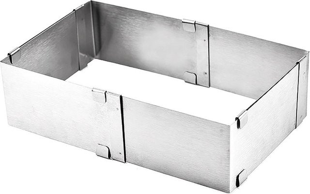 Teleskopische Mousse Ring Kuchenform aus Edelstahl von CosyHome in Silber - Bild 1