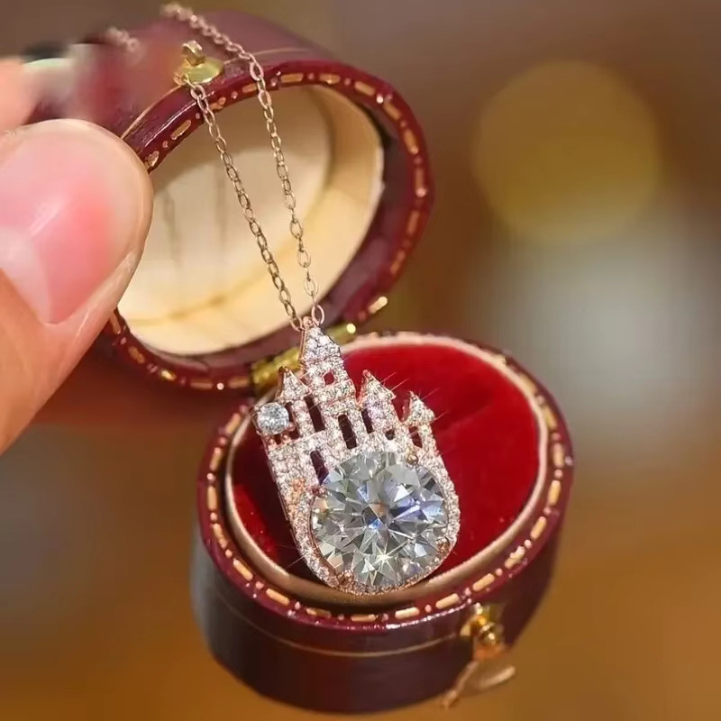 Huitan Trendy Halskette mit Anhänger, Rose Gold Farbe, CZ, Damen - Bild 3