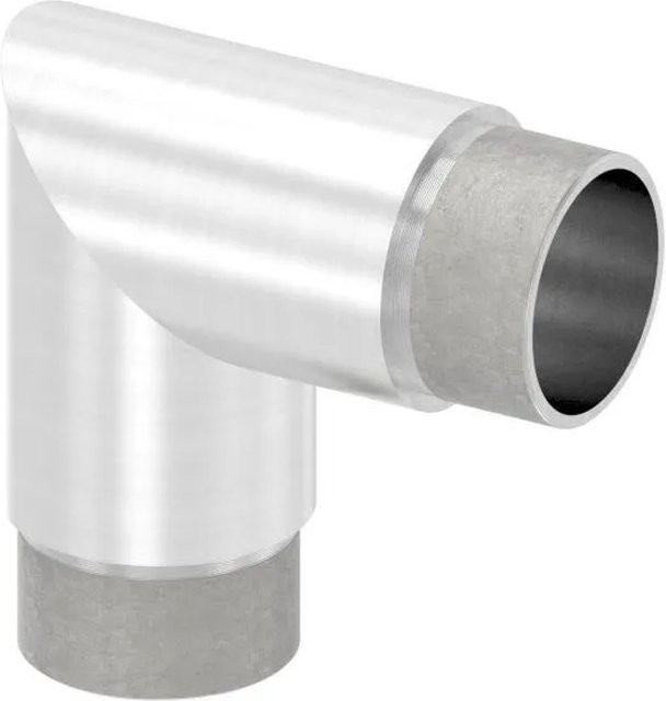 FeNau Eckbogen 90 Grad aus V2A Edelstahl in Silber für Rohr Ø 40,0 x 2,0 mm zum Stecken - Bild 1