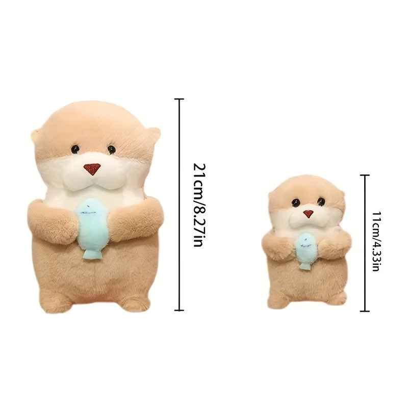 Kawaii Otter-Plüschtiere, braune Meerotter-Kuscheltiere, Plüschtiere - Bild 3
