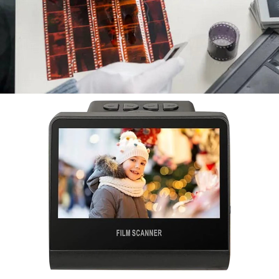 KKMOON Digitaler Filmscanner mit 22MP Auflösung, 5-Zoll-LCD-Bildschirm und 16GB Speicher, Schwarz, Konvertierung von Negativfolien in JPEG-Fotos - Bild 6