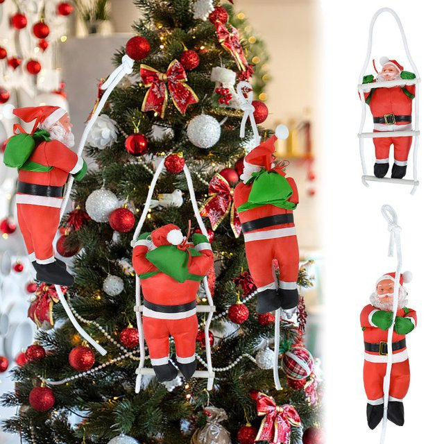 ZQNYCY Weihnachtsmann mit Kletterleiter als hängende Weihnachtsdekoration in Multicolour - Bild 1