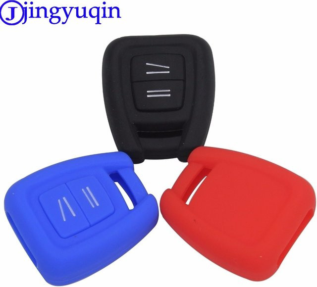 Jingyuqin Silikonhülle für 2-Tasten-Fernbedienung passend für Vauxhall Opel Holden Astra Zafira Vectra Tigra Omega Signum Frontera als Autoschlüsselanhänger - Bild 1