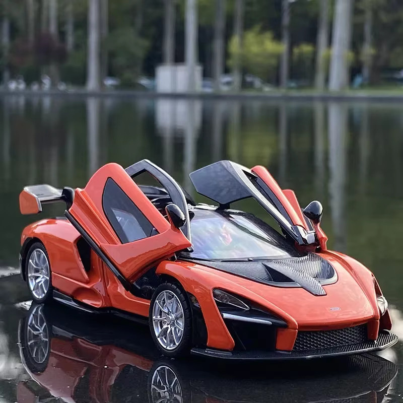 Seinna Sportwagen Automodell, 1:32, Metall, Orange - Bild 1