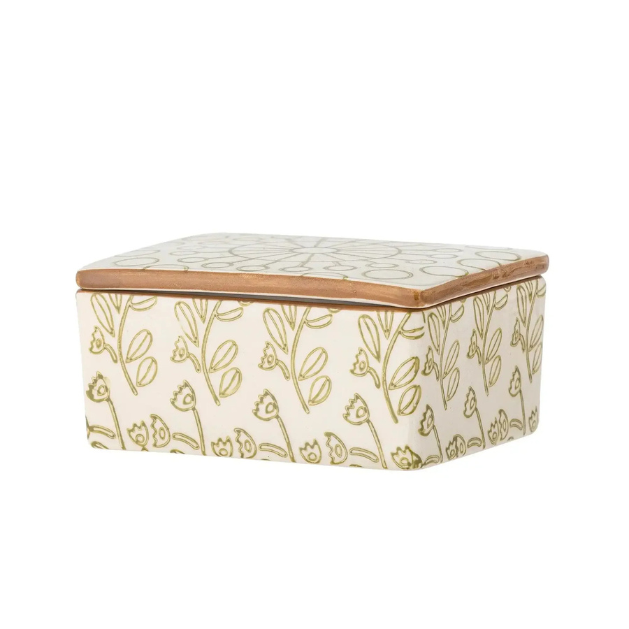 Bloomingville Butterdose aus Keramik in Grün Maple - Bild 1