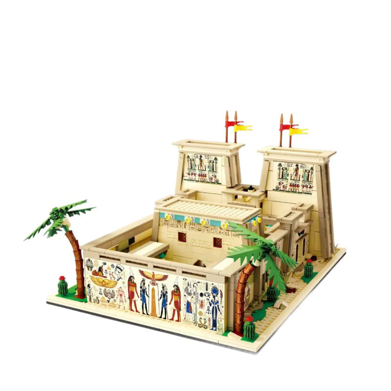 ZKZC Horus-Tempel Stadtansicht-Modell, Architektur-Bausteine, 2073 Teile - Bild 2