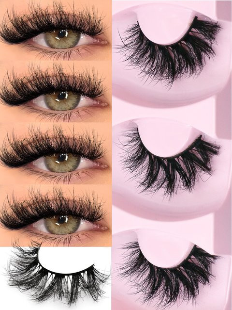 VELTRINAY Künstliche Wimpern, 5 Paar, Volumen, Natürlich - Bild 1