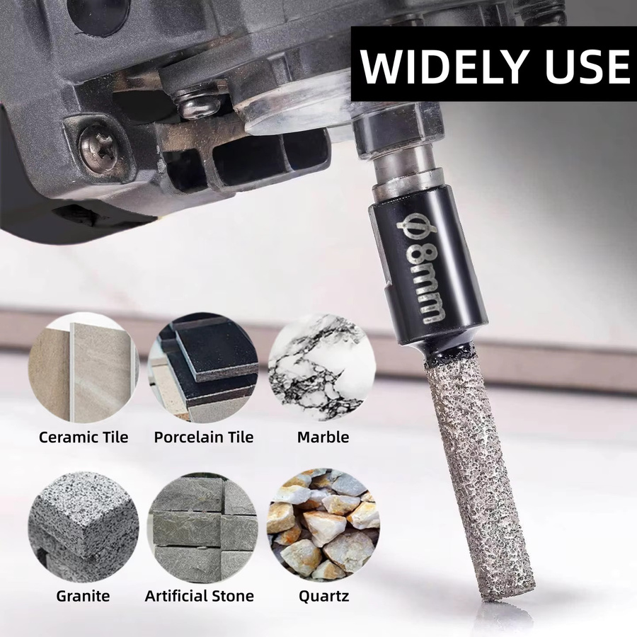 RSMXYO M10 Vakuum-Diamantbohrer Lochsäge für Keramikfliesen, Granit und Marmor in Silber, 6,0 mm - Bild 4