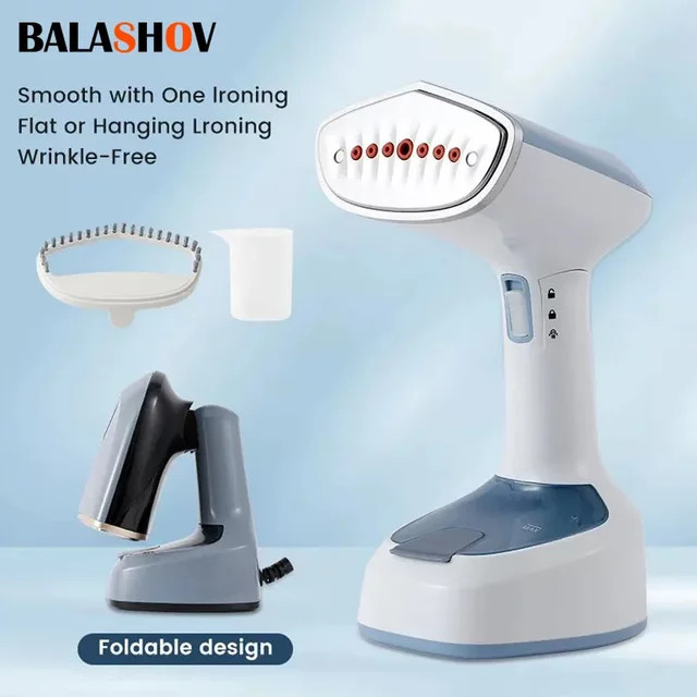 BALASHOV Handheld Dampfglätter mit 1500 W in Blau - Bild 1