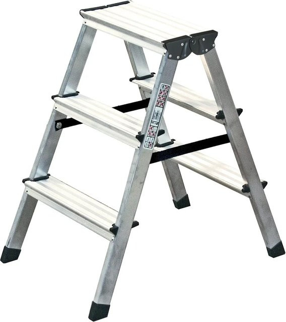 Krause Dopplo Stufen-Doppel-Leiter mit 2 x 3 Stufen - Bild 1