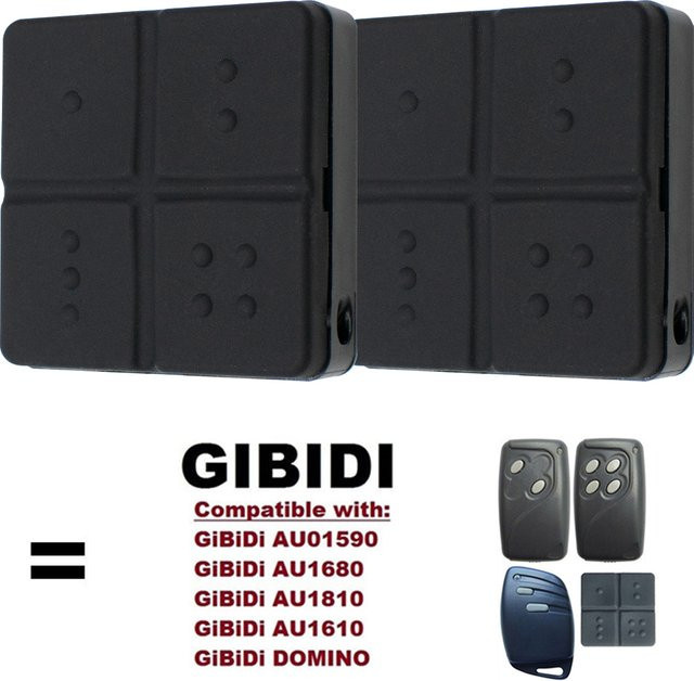 GIBIDI Garagentor Fernbedienung Domino Schlüsselanhänger 433MHz Rolling Code für AU01590 AU1600 AU1610 AU1680 AU1810 - Bild 1