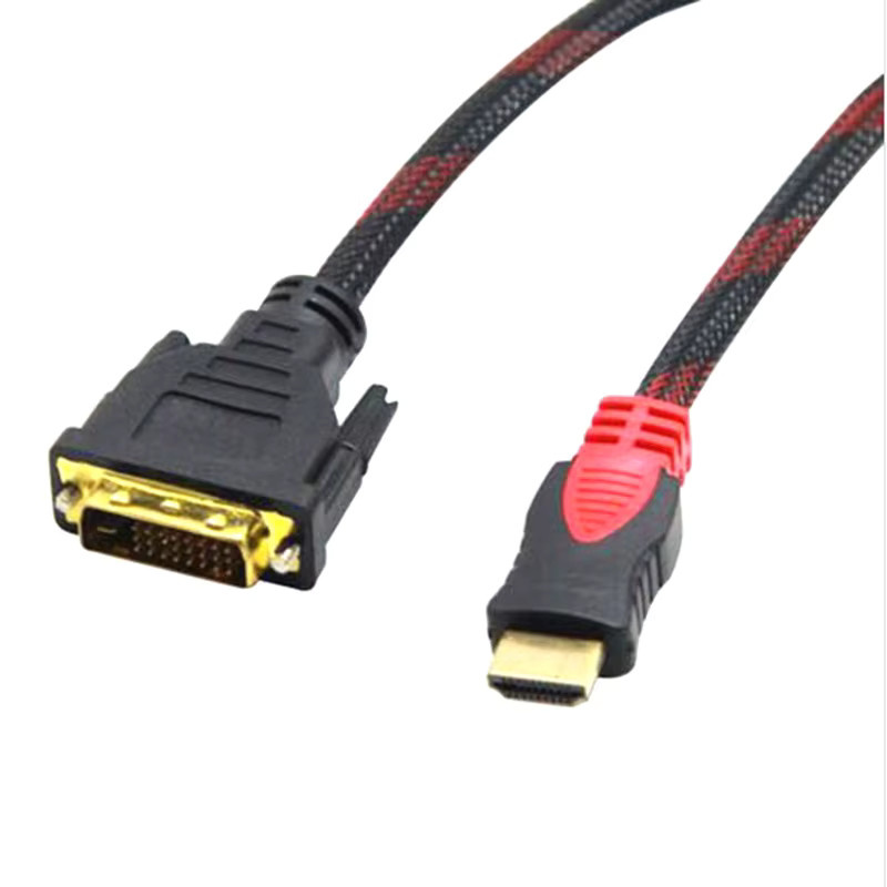 Wsellda DVI auf HDMI Video Kabel, vergoldete 24+1 Pin Stecker, 1080P Full HD, schwarz - Bild 2
