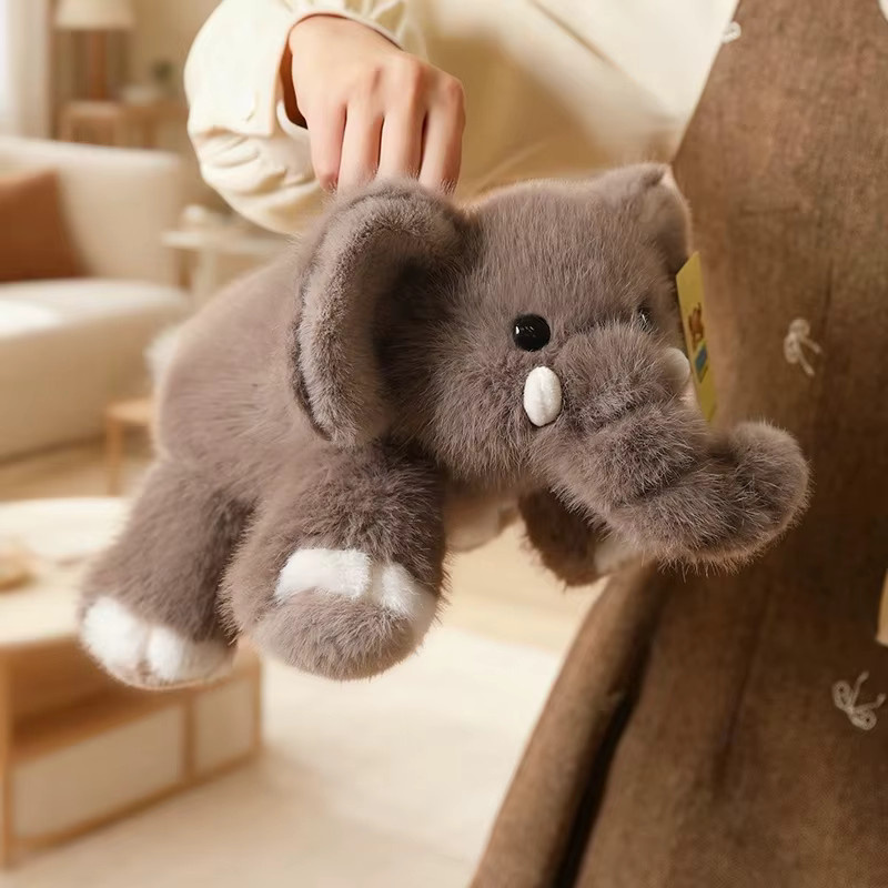 pangcangshu Liegender Elefant Plüschtier, Grau - Bild 3