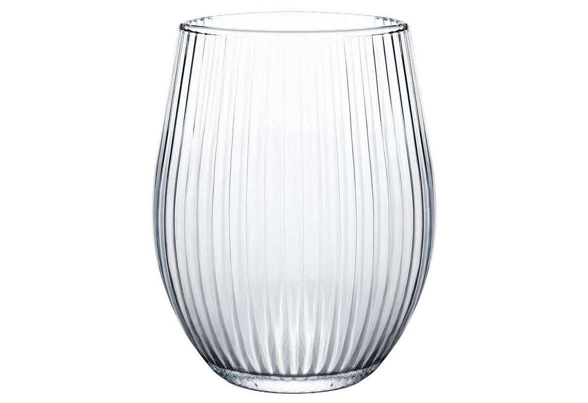 KONZEPT Gläser-Set aus geriffeltem Glas, 8-teiliges Set Trinkgläser mit 500 ml Füllmenge, spülmaschinenfest - Bild 1