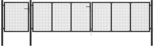 vidaXL Gartentor aus Stahl in Anthrazit B: 500 cm, H: 100 cm - Bild 1