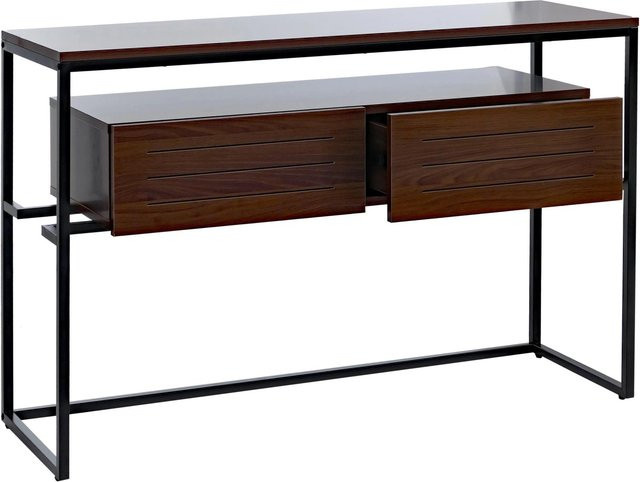 MCW Konsolentisch P46 mit Schublade in Walnuss-Optik, B/T/H: 120 x 80 x 40 cm - Bild 2