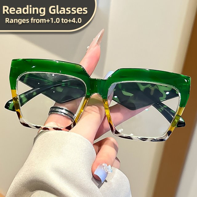 Oyalie Lesebrille, Vollrand, quadratisch, Kunststoff, Kontrastfarben - Bild 1