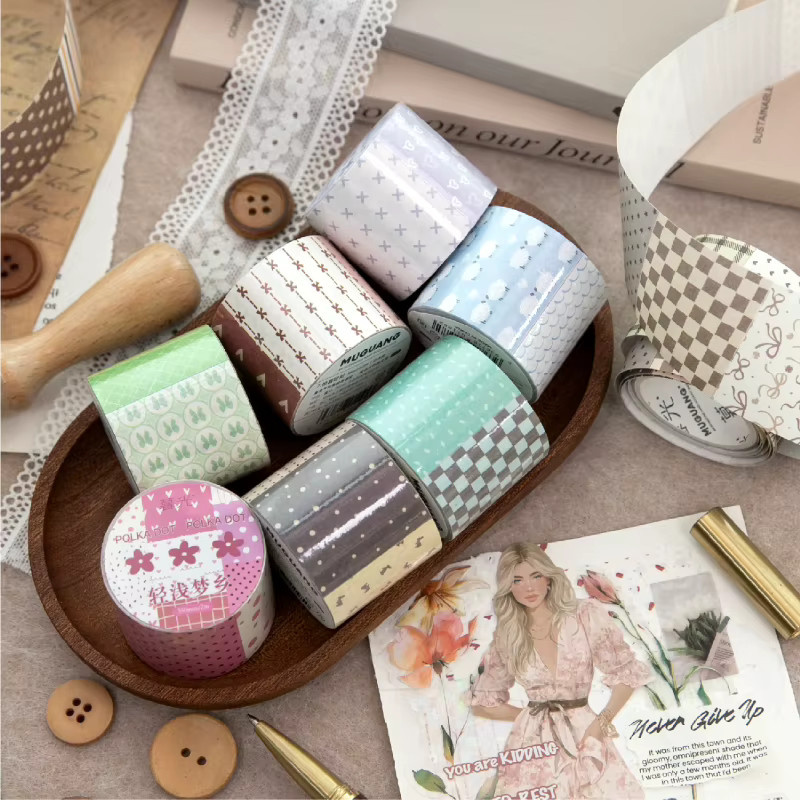 Journal GO Washi Tape Polka Dot für Scrapbooking und Junk Journal, B: 3,5 cm, L: 200 cm - Bild 1