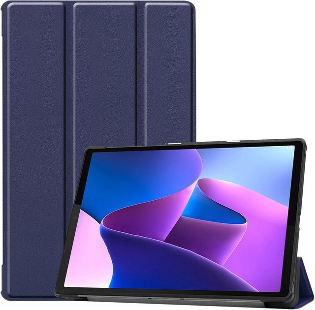 Lenovo Xiaoxin Pad 10,6 und Tab M10 Plus 3. Gen Schutzhülle mit magnetischem Tri-Fold Ständer, Folie und Stift in Blau - Bild 1