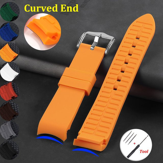 nxalp Uhrenarmband Silikon, 20 mm, 22 mm, Unisex - Bild 1
