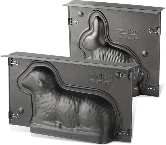Zenker Backformen-Set Hase und Lamm, 2-teilig, beschichtete Stahl-Backformen - Bild 1