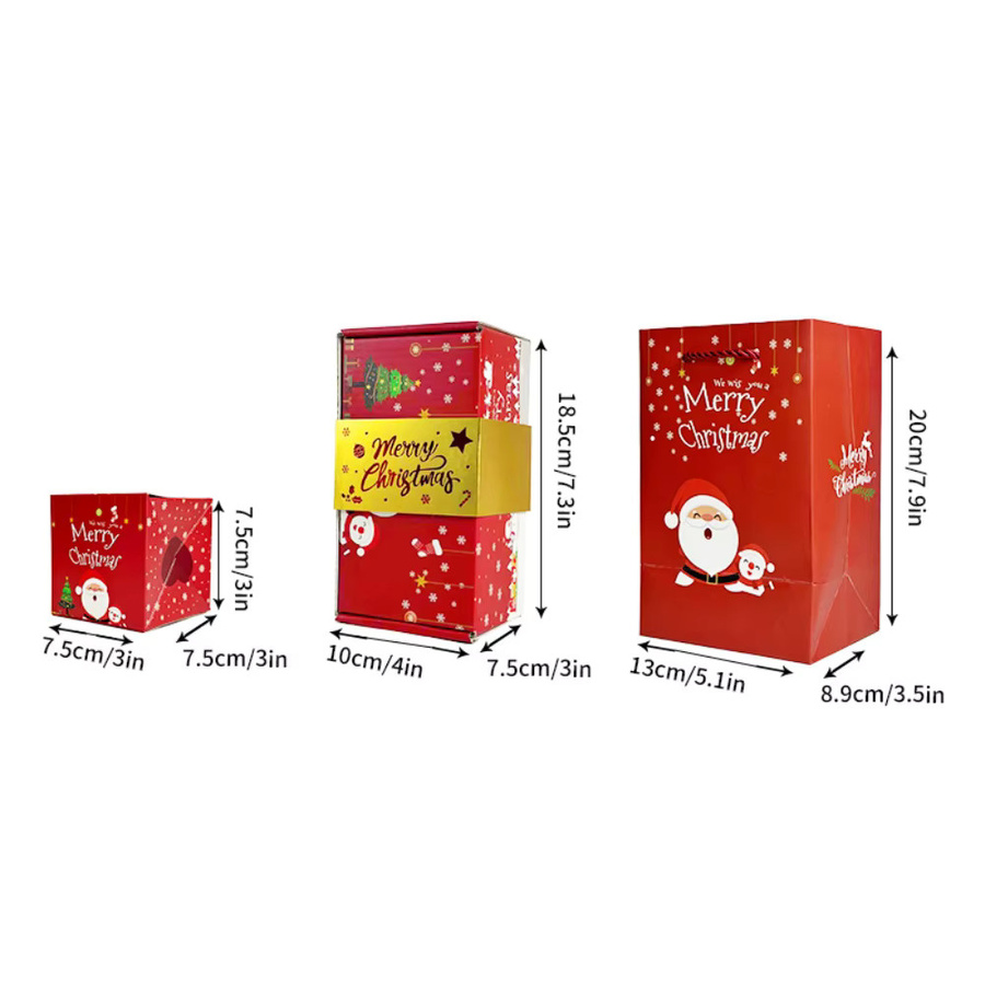 MEROCA Überraschungsbox mit Konfetti aus Pappe in Rot für Geburtstage, Hochzeiten und Jubiläen - Bild 2