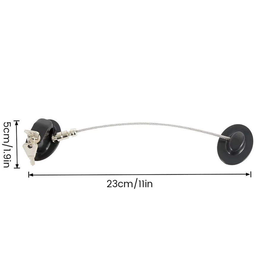 Limit Lock Kindersicherung für Kühlschrank und Schränke in Schwarz mit doppelseitigem Klebeband - Bild 2