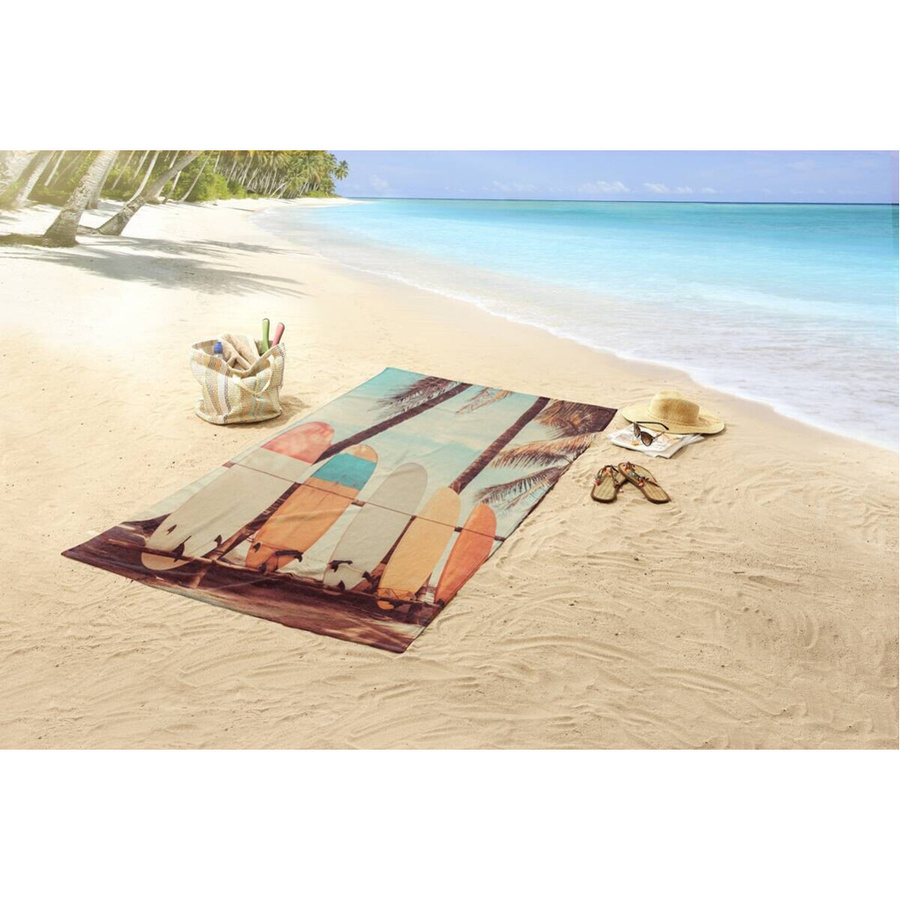 Good Morning Strandtuch Vintage Surf Multicolour aus Polyester, Breite: 100 cm, Länge: 180 cm - Bild 2